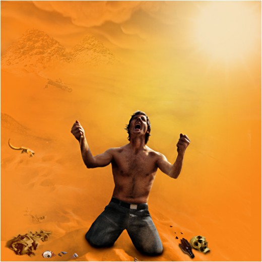 A Thirsty Man In The&nbsp;Desert